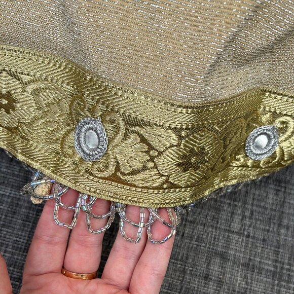 Vintage Joseph Ribkoff Shimmering Gold Embellished Crop Top - Picture 3 of 7